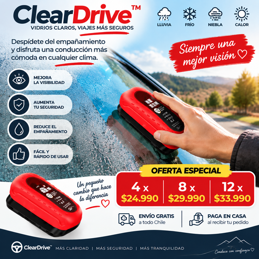 ClearDrive™ Cepillo Anti Empañante Hidrofóbico Pack 4 Cepillos