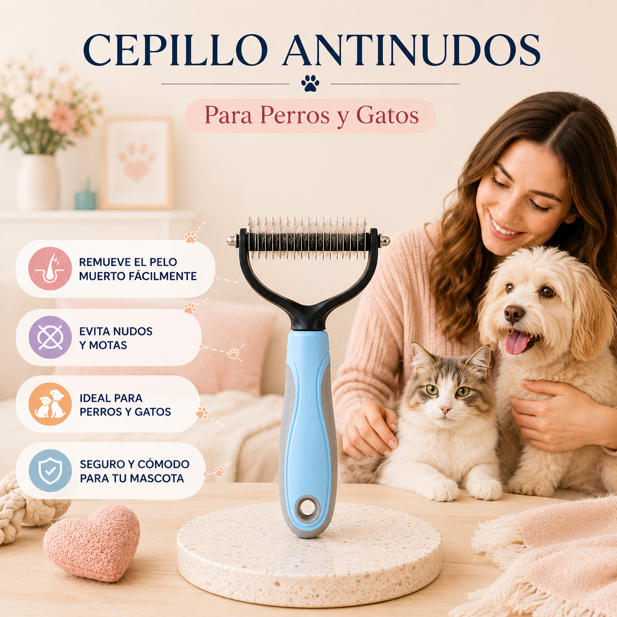 Cepillo Pelo para Mascota especial 2x1