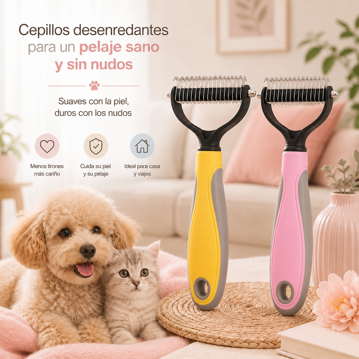 Cepillo Pelo para Mascota especial 2x1