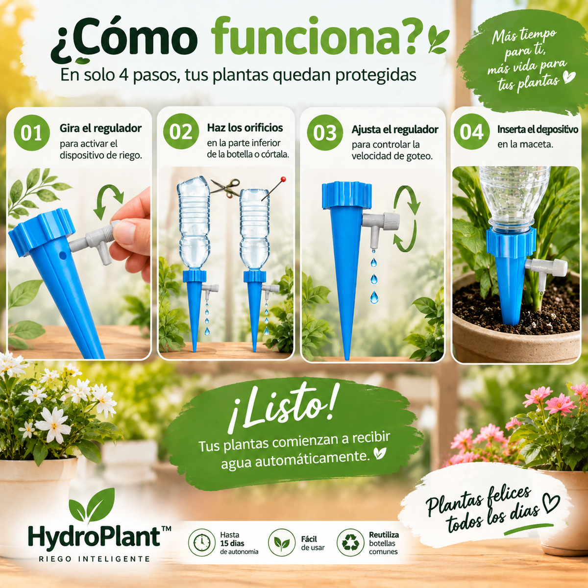 HydroPlant™ 🌱 El aliado perfecto para cuidar tu jardín sin esfuerzo  Oferta 2x1  $26990