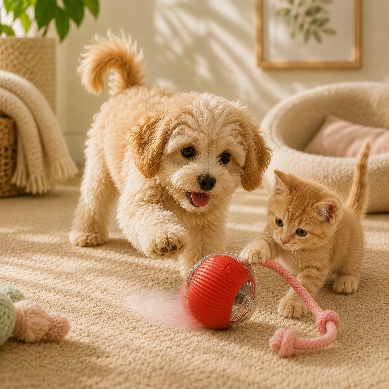 Pelota inteligente Mascota con cuerda