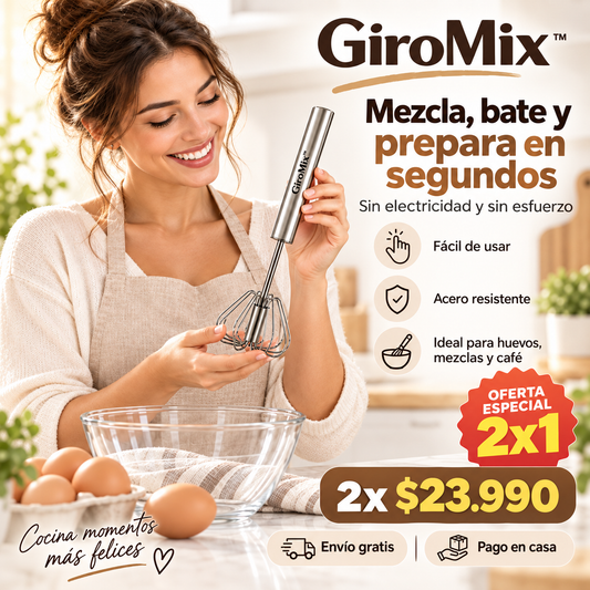 GiroMix™ ¡Haz tus mezclas más rápido y con menos esfuerzo! Oferta 2x1