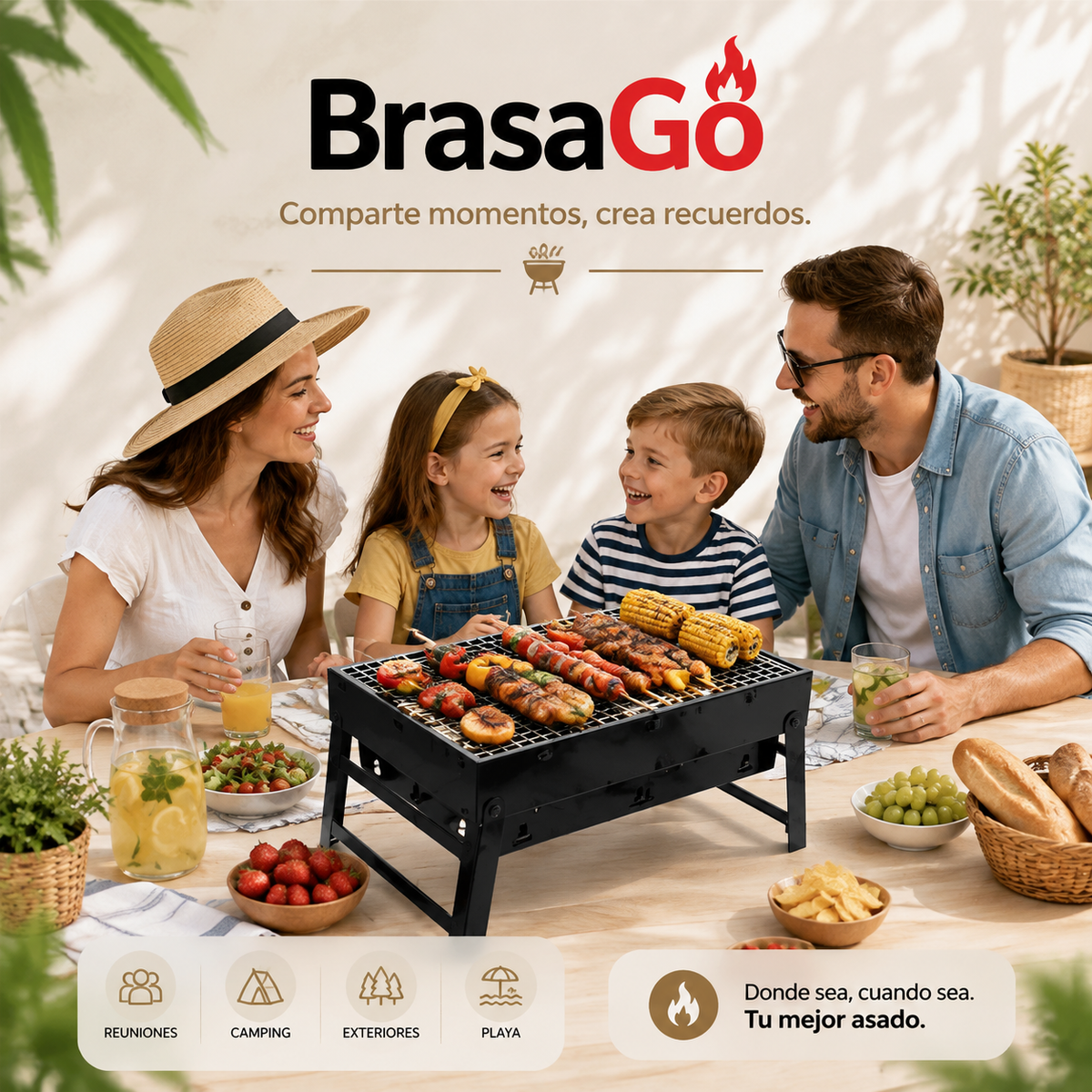🔥 BrasaGo Parrilla Portátil Plegable