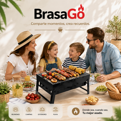 🔥 BrasaGo Parrilla Portátil Plegable