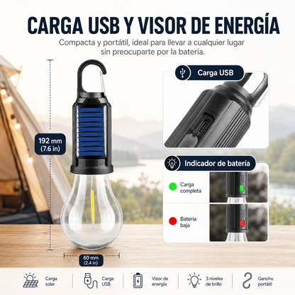 Ampolleta Solar De Camping X2