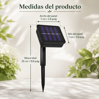 Guirnalda Luces Exterior Cascada Luces Solares Esferas