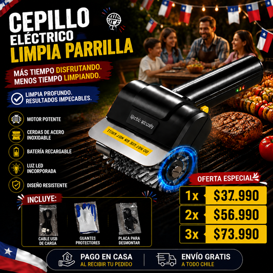 Kit Cepillo Limpia Parrilla