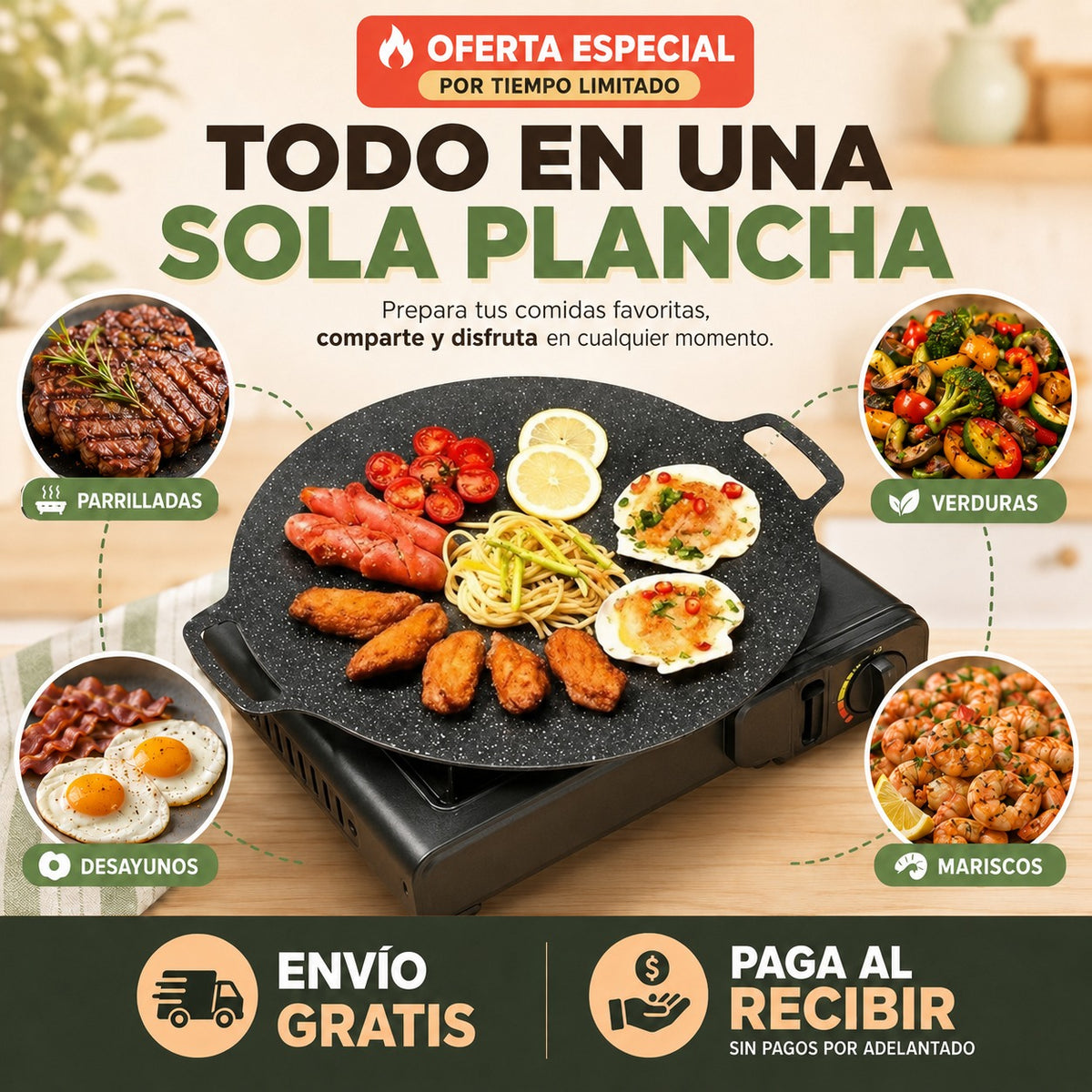 Plancha Coreana Asado de Disco